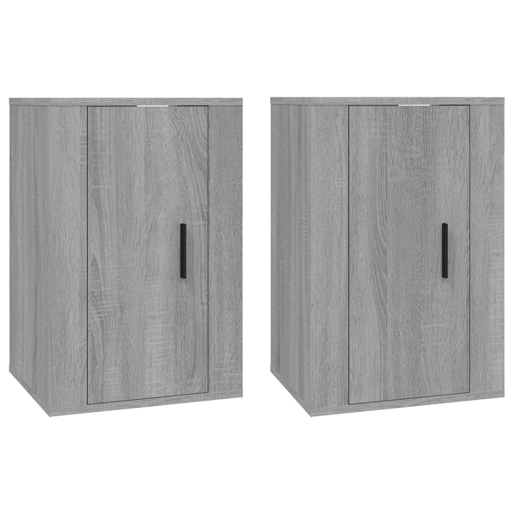 NNEVL Wall Mounted TV Cabinets 2 pcs Grey Sonoma 40x34.5x60 cm