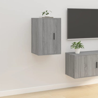 NNEVL Wall Mounted TV Cabinets 2 pcs Grey Sonoma 40x34.5x60 cm